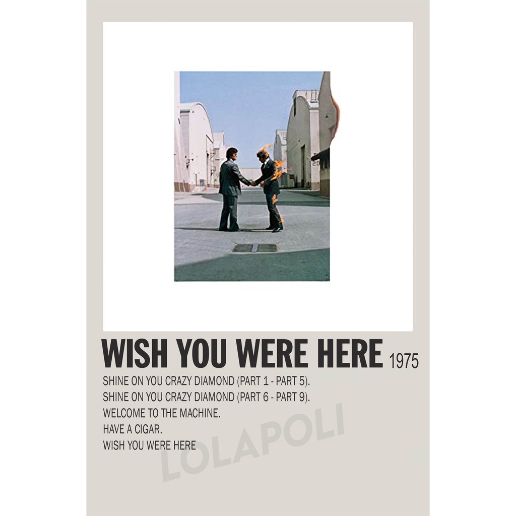 อัลบั ้ มปกโปสเตอร ์ Wish You Were Here - Pink Floyd