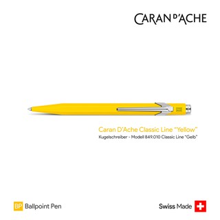 Caran DAche 849 Classic "Yellow" Ballpoint Pen - ปากกาลูกลื่นคารันดัช 849 รุ่นคลาสสิค สีเหลือง