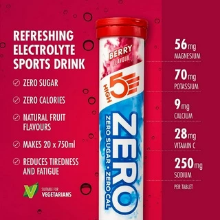 High5 Zero Hydration Tablet : เม็ดฟู่เกลือแร่ ( Electrolyte)สำหรับออกกำลังกาย