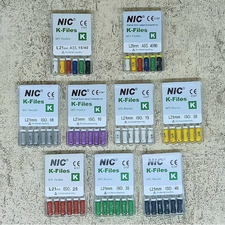 ทันตกรรม Niti K-file Niti Kfile K ไฟล์ Endo Cfile เข็ม K-file K ไฟล์ Endo Afham ทันตกรรม