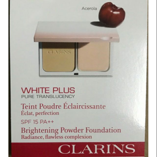 Clarins White Plus SPF 15 Brightening Powder Foundation 0.15 g.+พัฟ เบอร์ 03 Nude