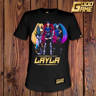 เสื้อยืด - *&amp;^Tee_home/ดีเกมตํานานมือถือ Layla ที่มีคุณภาพสูงผ้าฝ้ายเสื้อยืด