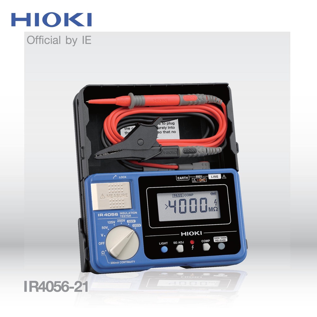 HIOKI IR4056-21 เมกะโอห์มมิเตอร์ ทดสอบความต้านทานฉนวนของสายไฟ มอเตอร์ แรงดัน 50-1000 โวลต์