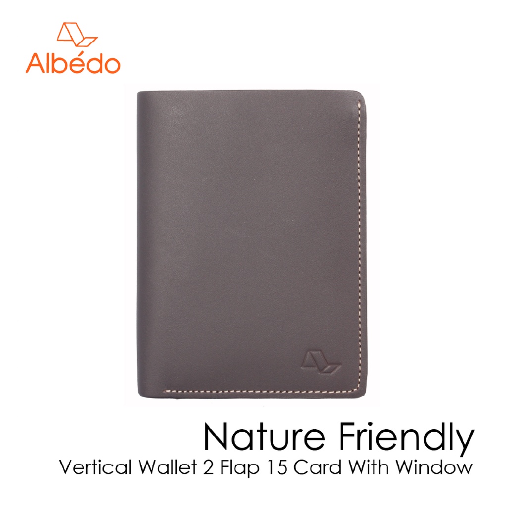 [Albedo] VERTICAL WALLET 2 FLAP 15 CARD WITH WINDOW กระเป๋าสตางค์/กระเป๋าใส่บัตร รุ่น NATURE FRIENDLY - NF05879