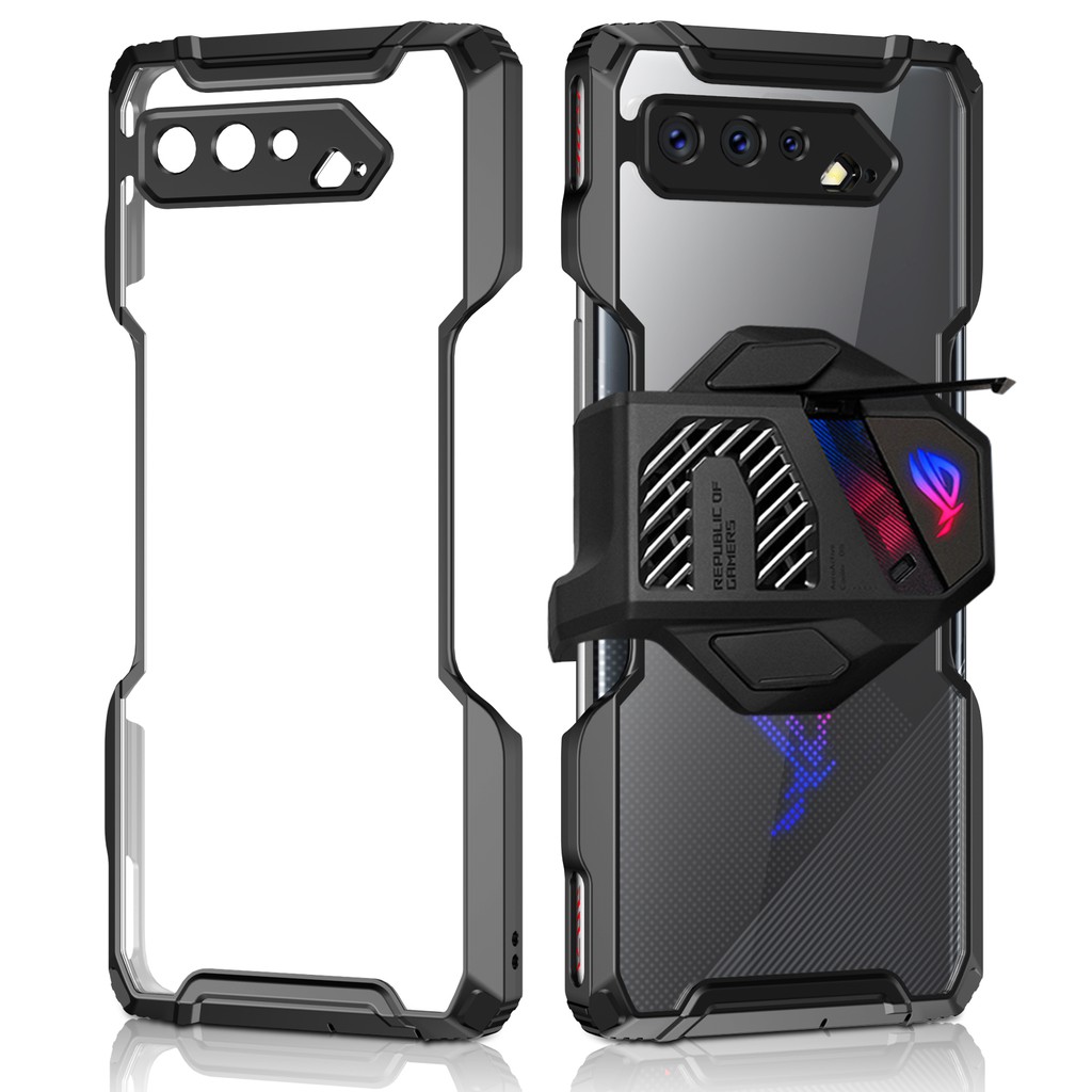 เคสโทรศัพท์มือถือกันกระแทกกันกระแทกพร้อมพัดลมสําหรับ Asus Rog Phone 5s/ROG Phone 5s Pro
