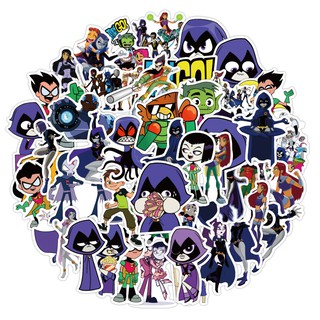 Teen Titans Go สติกเกอร์กันน้ำรูปแบบที่แตกต่างกัน, 50 ชิ้น