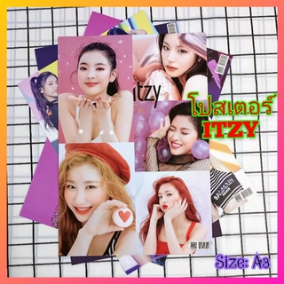 โปสเตอร์ ITZY เซต8แผ่น และแบบแยกแผ่น  ลายสุดคิ้วววว น่ารักทุกคนจร้า