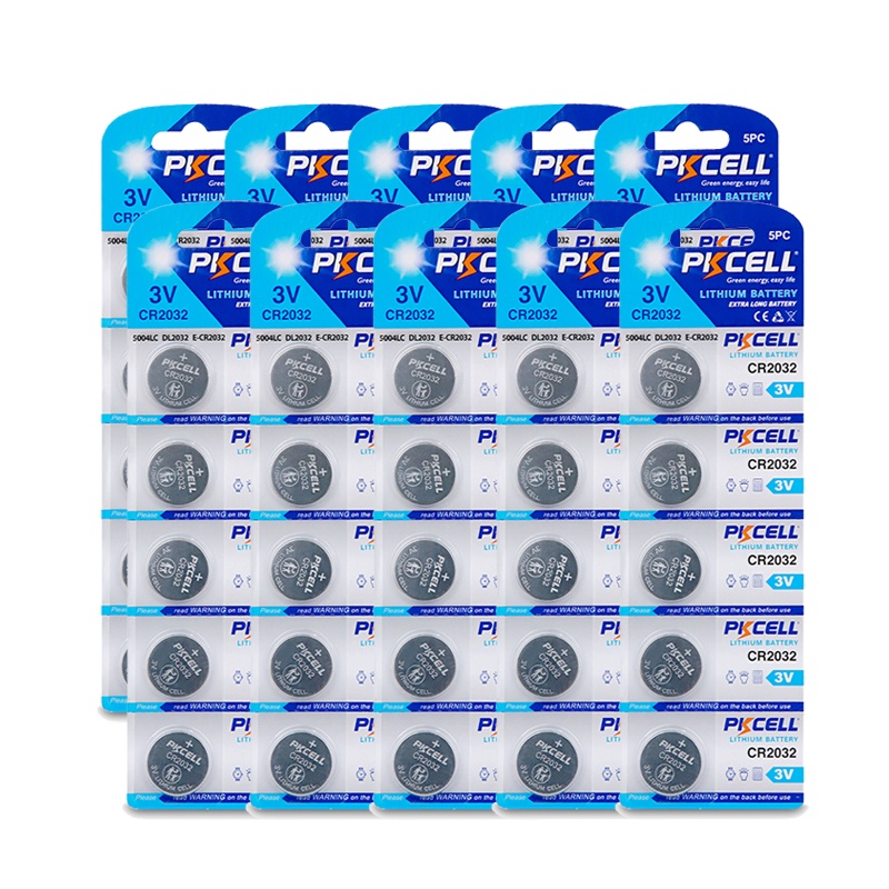50PCS CR2032 BR2032 DL 2032 3V Lithium button battery SB-T15 2032 EA2032C CR 2032 3v cell coin watch