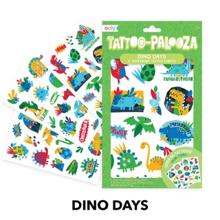 Tattoo แทททูเด็กปลอดสารพิษ อ่อนโยนต่อผิว ติดทน  มี แทททู มากกว่า 50 ชิ้น!! :TATTOO-PALOOZAลาย  Dino Day