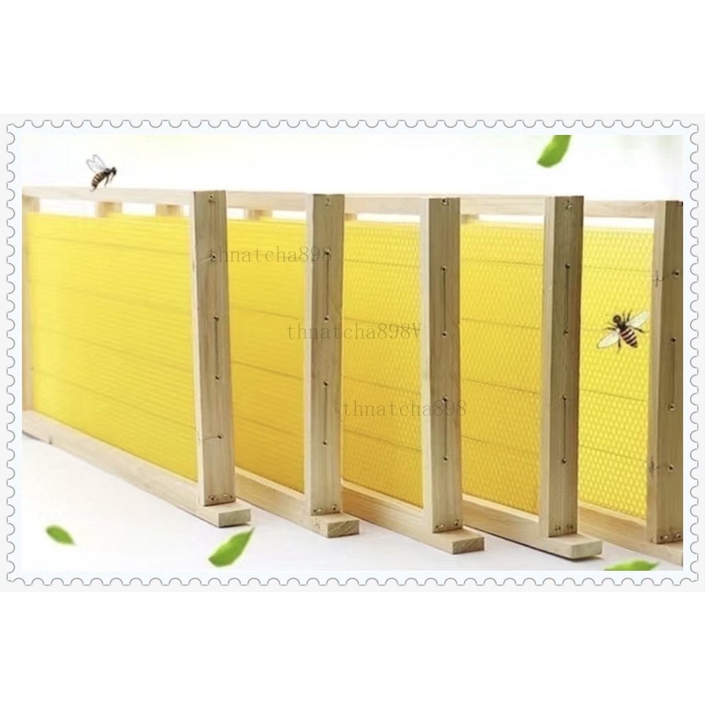 ไม้คอนผึ้ง ผลิตภัณฑ์ผึ้งโครงฐานผึ้ง โครงรังเฟอร์รังผึ้งกล่องผึ้งมาตรฐาน1ชุด มี 10ตัว ประกอบเอง