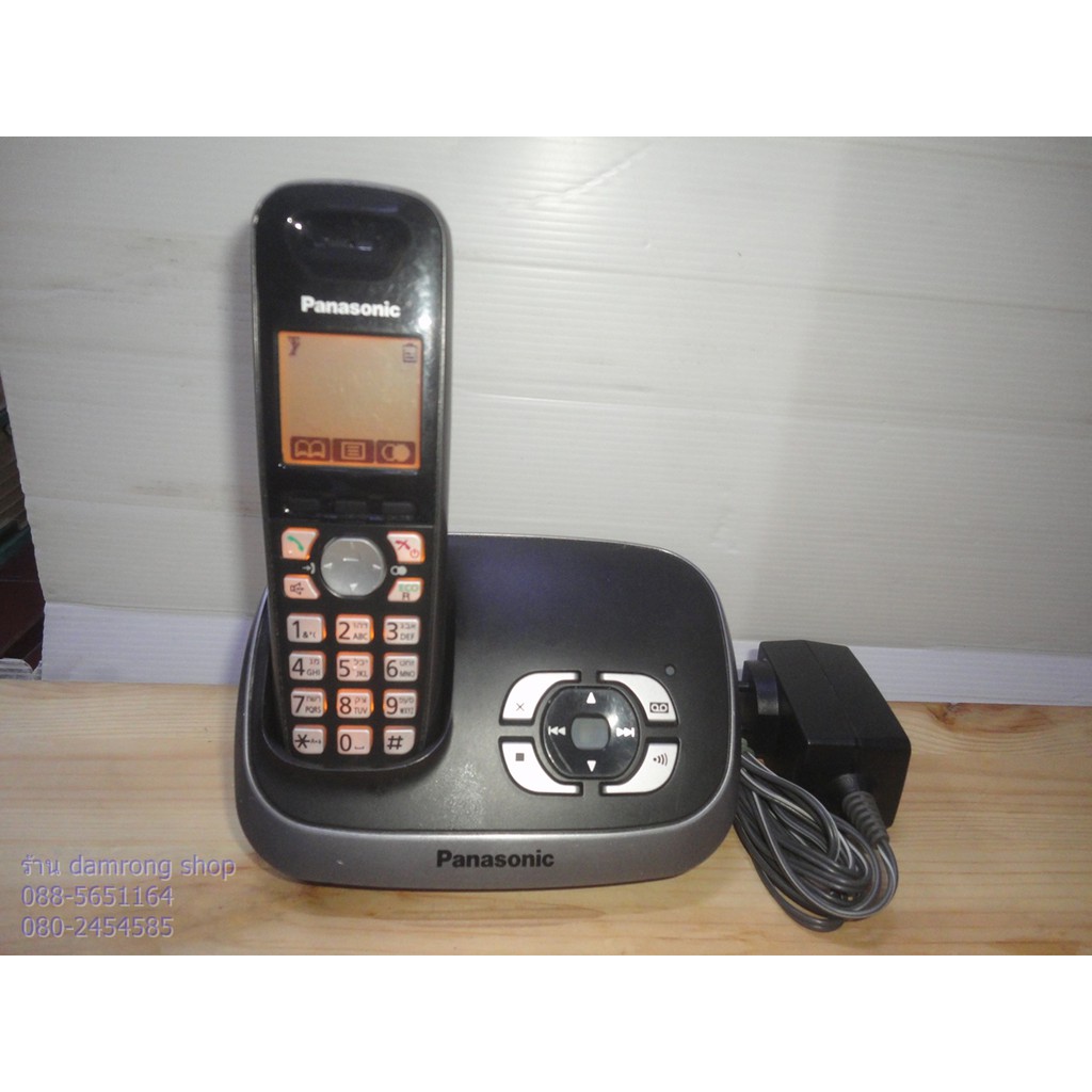 โทรศัพท์บ้านไร้สาย โทรศัพท์ไร้สาย Panasonic KX-TG6521BX มีจอ LCD 1.8" รุ่นใหม่ ใช้ถ่าน AAA มือ 2