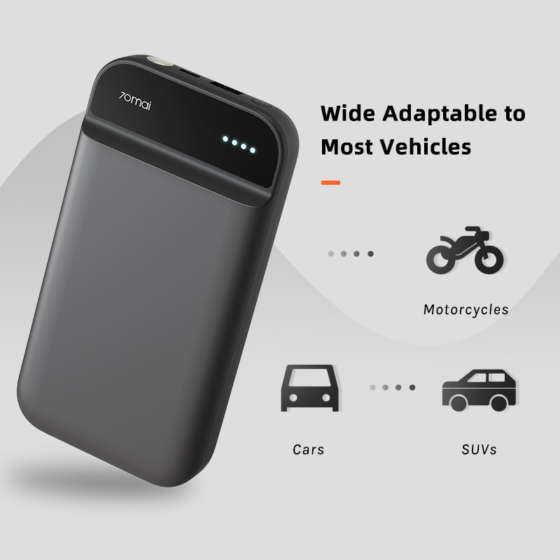 แบตเตอรี่จั้มสตาร์ทรถยนต์ 70mai Portable Car Jump Starter 11100mAh แบตเตอรี่ฉุกเฉิน เป็น power bank 