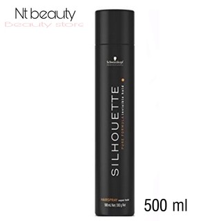 Schwarzkopf สเปรย์ฝุ่น ชวาสคอฟ 500 ml Silhouette super hold hairspray ซีลูเอทท์ ซุปเปอร์ โฮลด์ แฮร์สเปรย์ ชวาฟคอฟ