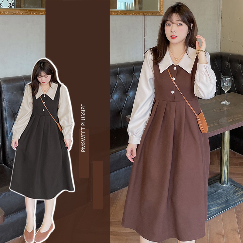[ 🔥อกถึง 50" ] : PMP2051 : พรีออเดอร์ เสื้อผ้าไซส์ใหญ่ คนอ้วน สาวอวบ ชุดเดรสไซส์ใหญ่ ชุดเดรสคอปก