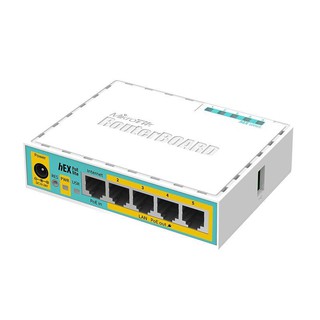 Mikrotik Router Board hEX PoE lite หรือ RB750UPr2 มีพอร์ท Megabit(10/100) 5 พอร์ท