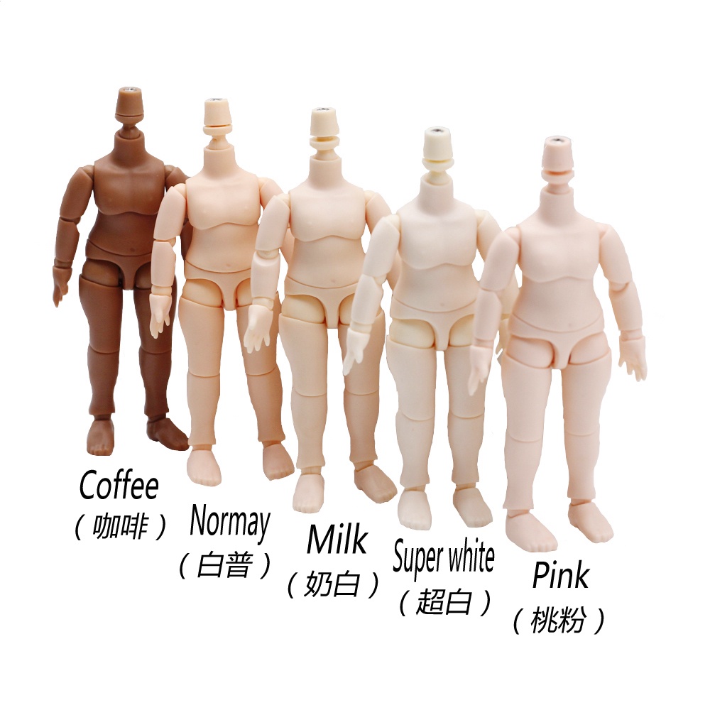 Dod BJD body 1/12 BJD ตุ๊กตาบอดี้ยาว (10.5 -11.5 ซม.) สําหรับตุ๊กตา GSC Nendoroid Head OB11 Obitsu11
