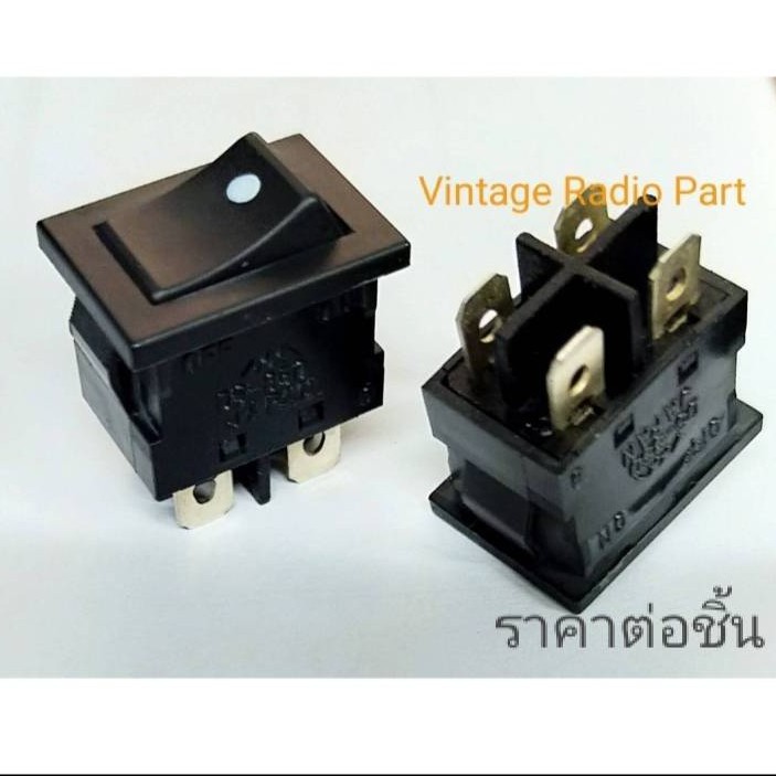 Switch on/off,Switch เปิด ปิด 4ขา 13*20 มม.10A 250VAC ยี่ห้อ Miyama Japan ไม่มีไฟโชว์ (ราคา1 ชิ้น)