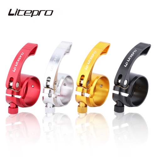 Litepro พับจักรยานปลดเร็วที่หนีบท่อ41มม. อลูมิเนียมอัลลอยด์เหมาะสำหรับท่อที่นั่ง33.9มม.