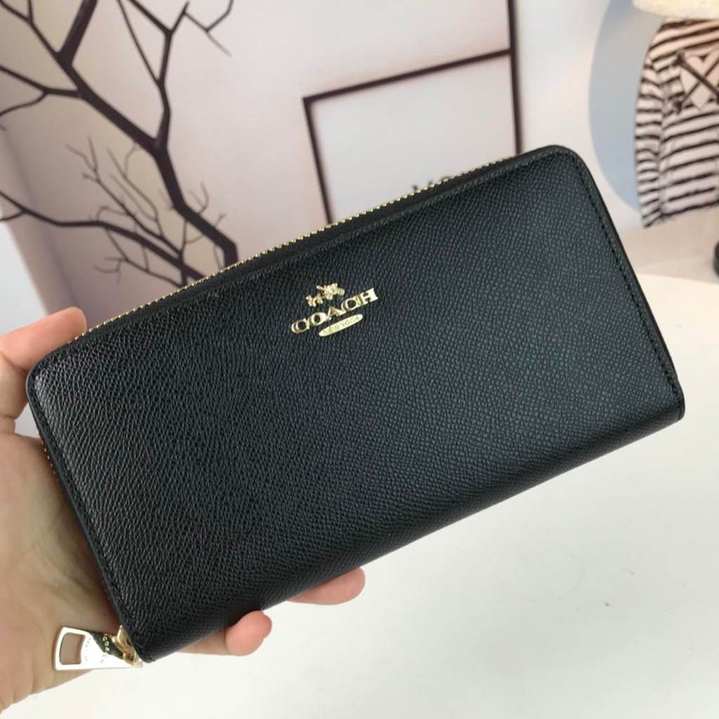 COACH 52372 Anti-scratch cross pattern female growth clip plain face change  bag leather classic girl black | Shopee Thailand