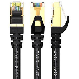 Cat 7 U/FTP สายเคเบิลเครือข่ายอีเธอร์เน็ต ชุบทอง 10Gbps RJ45 U26