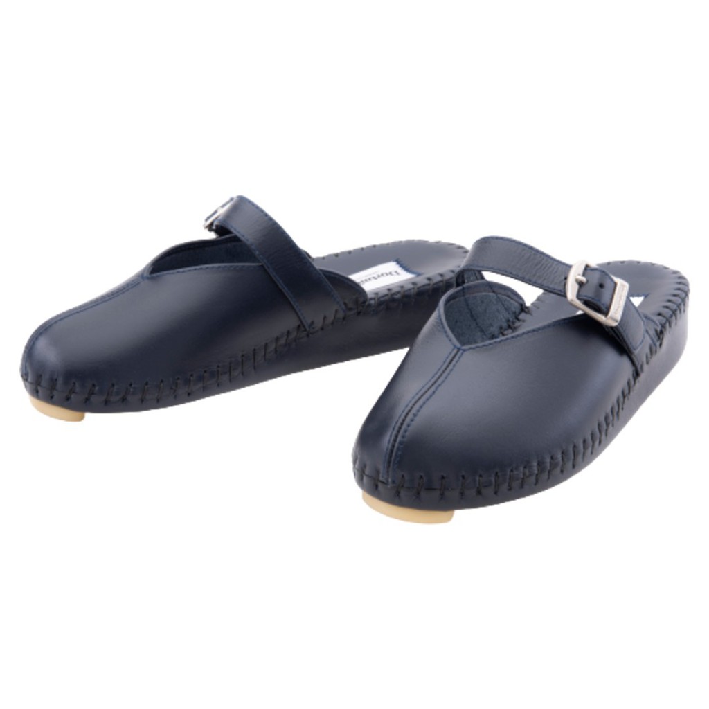 Dortmuend JA075 015-000 Navy Blue "The Original Hand-Sewn Series" รองเท้าสุขภาพที่ร้อยทุกฝีเข็มด้วยมือ รักษาอาการรองช้ำ
