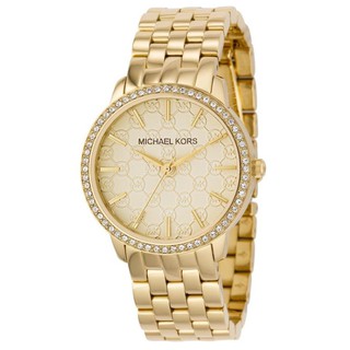 Michael Kors นาฬิกาผู้หญิง MK3120 Gold 5Link Round Argyle