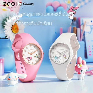 นาฬิกาข้อมือควอตซ์ สายซิลิโคน กันน้ํา ลายการ์ตูน Hello Kitty Sanrio สําหรับเด็กผู้หญิง และผู้ชาย