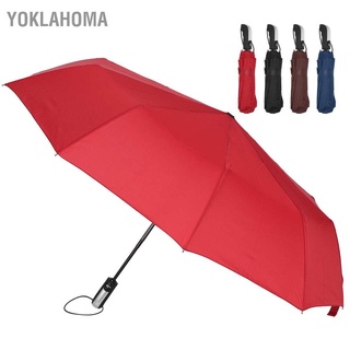 Yoklahoma ร่มพับอัตโนมัติ เหล็ก สีดํา ความหนาแน่นสูง ป้องกันการชน กันฝน สําหรับม่านบังแดด