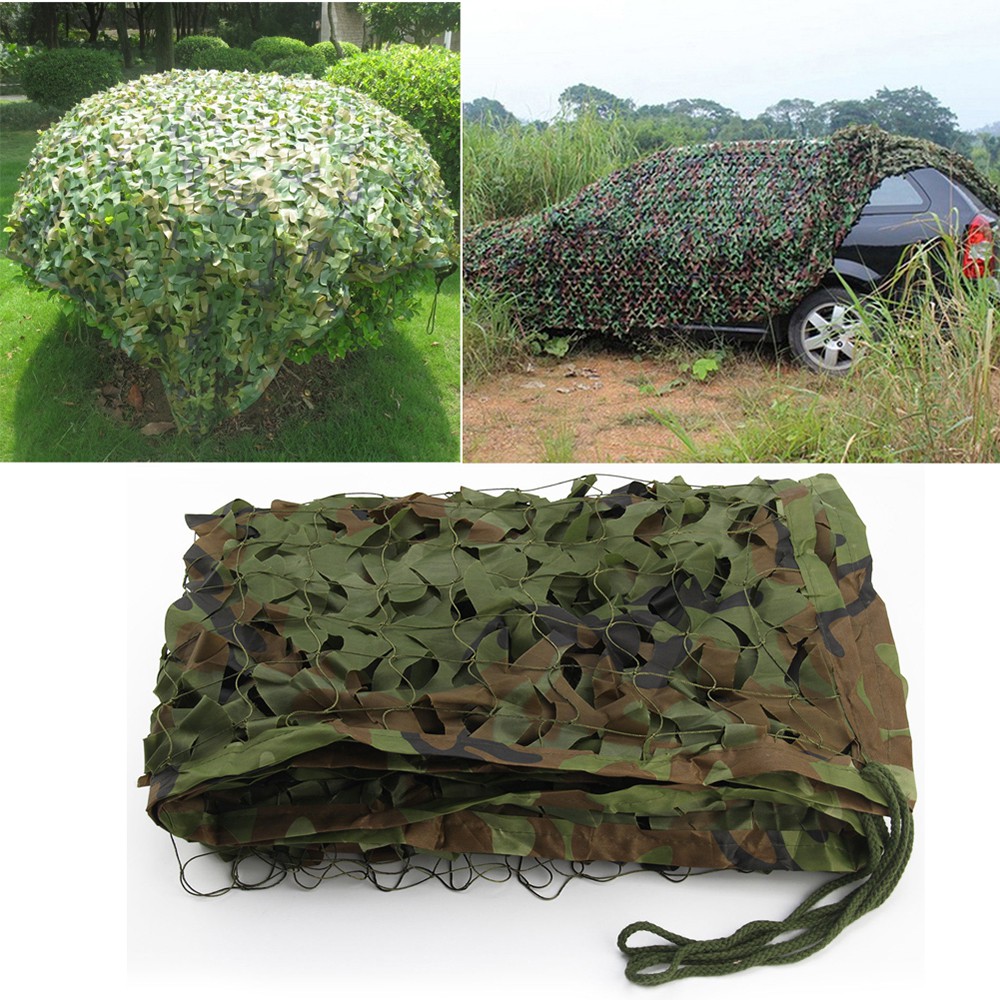 【10m】ตาข่ายพราง กองทัพ Camo ตาข่าย สุทธิที่ร่ม ที่พักพิงดวงอาทิตย์ ตาข่ายลายพรางทหารล่าสัตว์ 8 ขนาด Camouflage Net