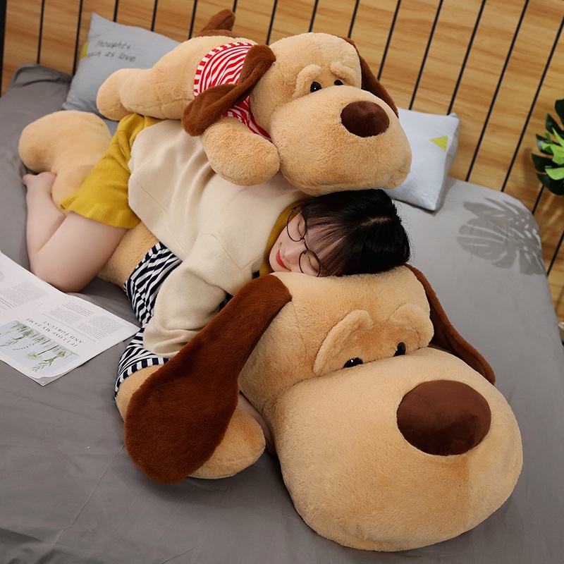 1pc 7090CM Giant Size Soft Lying Dog Plush Toys Stuffed Animal Sleep