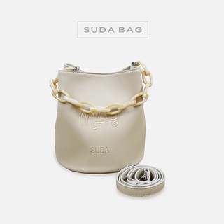 Suda Bag กระเป๋าหนังสะพายข้าง ทรงขนมจีบ หนังPU ทรงเรียบ หนังนิ่ม ปรับสายได้