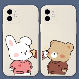 เคสiPhone12 มีความคิดสร้างสรรค์ โทรศัพท์เลนส์ป้องกันแขน ขอบเหลี่ยม ฝาครอบป้องกันการตก เคสซิลิโคนนิ่ม ลายการ์ตูนหมีน่ารัก สําหรับ เคสไอโฟน11 โทรศัพท์ se2020 7 8 plus 11 เคสไอโฟน 12 13 pro max เคสไอโฟน 14 เคสไอโฟน เคสไอโฟน7พลัส xs XR iPhone case เคสโทรศัพท์