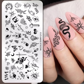 แผ่นปั้มลาย ลายงู ลายเสือ Snake Leopard Nail Stamping Plates