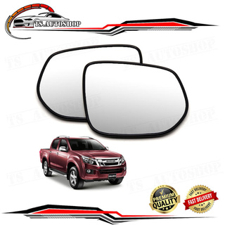 เนื้อเลนส์กระจก ข้าง ขวา+ซ้าย ใส่ Isuzu All New D-max รุ่นปรับไฟฟ้า 2012 - 2019 Isuzu D-Max Dmax 4x2 4x4