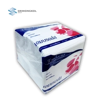 กระดาษเช็ดปากเอมบรอส์สMini Cocktail Napkins (ขาว,ชมพู) แพค 6 ห่อ
