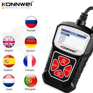 เครื่องสแกนเนอร์ Obd KONNWEI KW310 OBD2 สําหรับรถยนต์ 2 ชิ้น PK Elm327