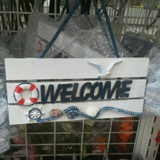 ป้ายแขวนหน้าประตู Welcome