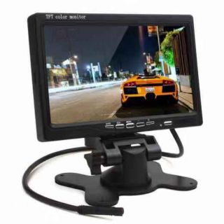 หน้าจอมอนิเตอร์รถยนต์ 7 นิ้ว พร้อมอินพุตวิดีโอ 2 ทาง TFT HD ดิจิทัล สําหรับกล้องมองหลัง ที่จอดรถ สํารองข้อมูลย้อนกลับ