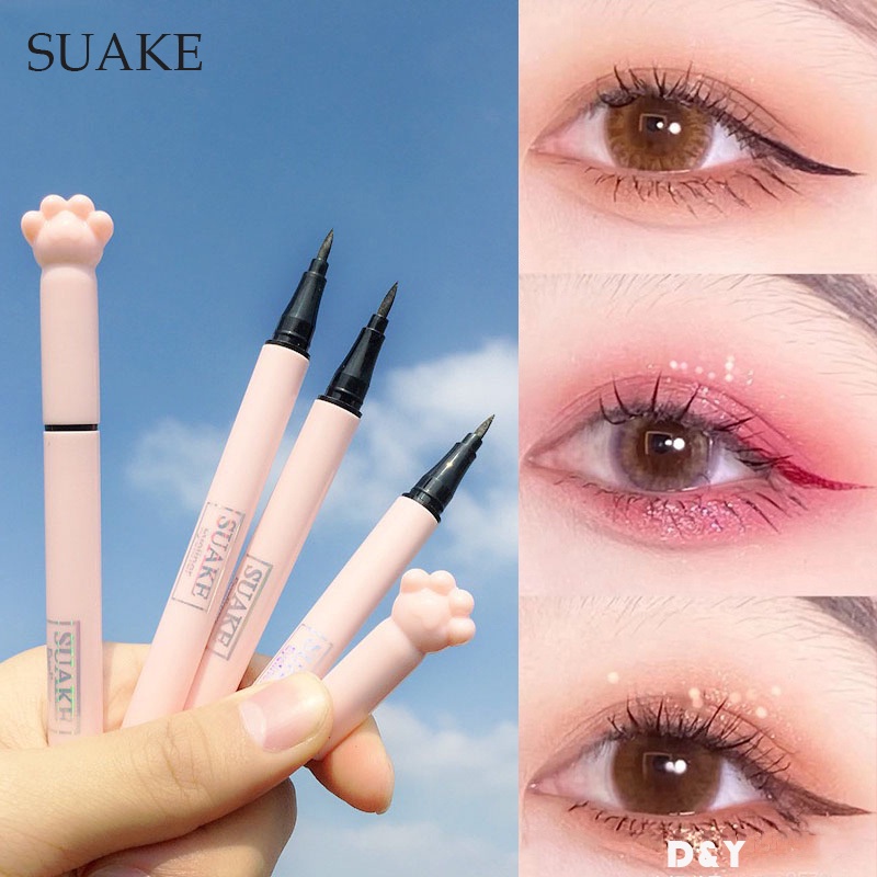 Suake ดินสออายไลเนอร์กันน้ําแห้งเร็วติดทนนานกันเหงื่อ อายไลน์เนอร์ ดินสอเขียนขอบตา เขียนขอบตา อินไลน์เนอร์ Suake eyeliner