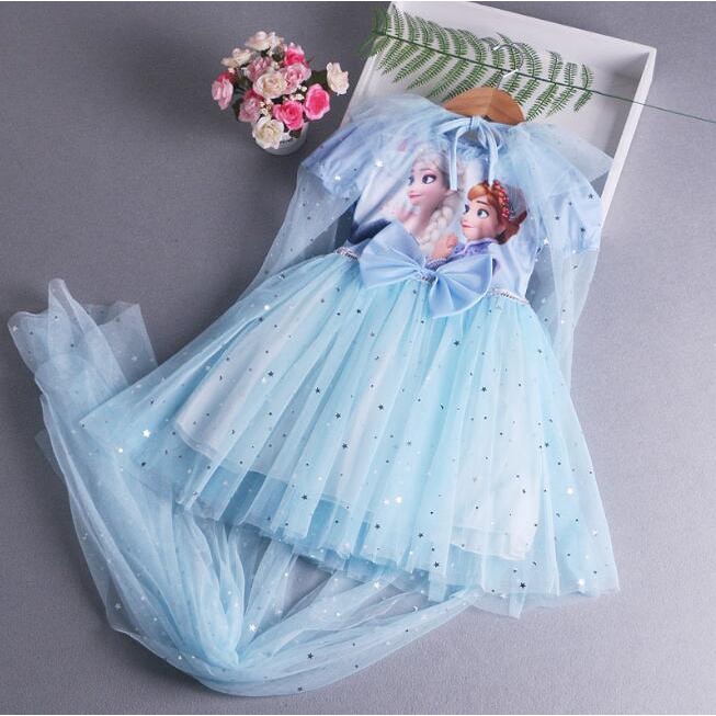 ชุดเดรสกระโปรง ผ้าฝ้าย ปักเลื่อม สไตล์เจ้าหญิง สําหรับเด็กผู้หญิง