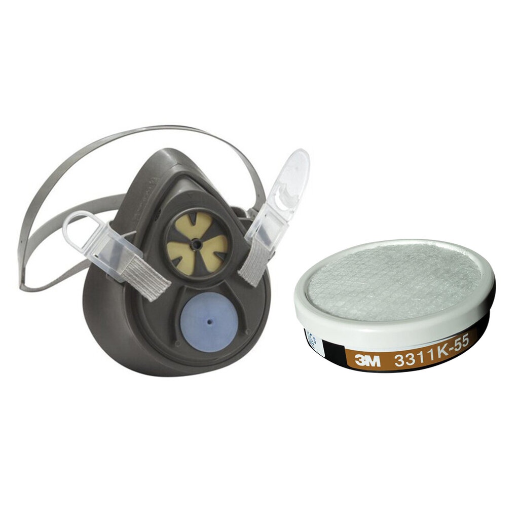 3M หน้ากากครึ่งหน้าชนิดใส้กรองเดี่ยว 3200-55