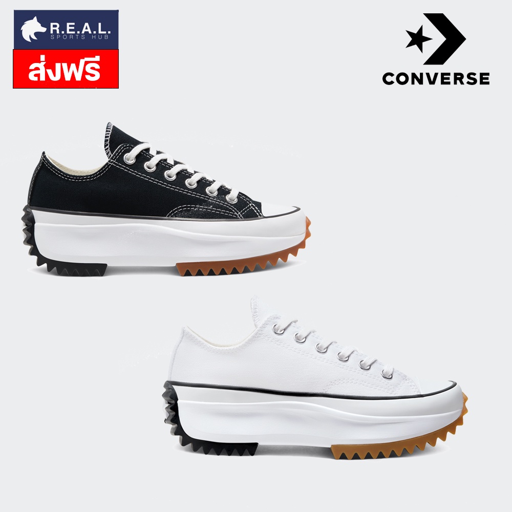 ลด65.-ใส่โค้ดTHIKWX1N รองเท้าผ้าใบ CONVERSE รุ่น RUN STAR HIKE OX BLACK/WHITE สีดำ และ ขาว