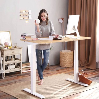 Homemark โต๊ะปรับระดับเพื่อสุขภาพ Electric Desk โต๊ะทำงาน ปรับระดับอิสระโต๊ะคอมพิวเตอร์ ประกันมอเตอร์ 5 ปี