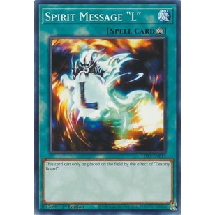 Yugioh Spirit Message Card "L" - LDS3-EN015 - Common 1st Edition