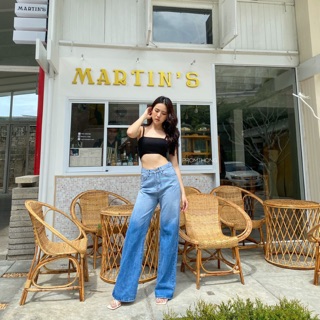 กางเกงยีน ทูโทน มีสองสี ดำ /ยีนส์