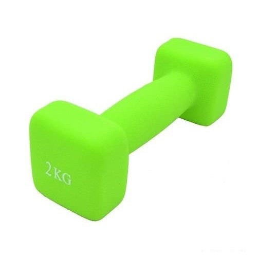 Bfit Neoprene Dumbbell 2 กก. Barbell - สีเขียวนีออน (1 ชิ้น)