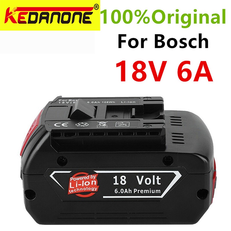 100%Original18V 6.0/8.0/10ah Rechargeable Lithium Ion Battery for Bosch 18V 6.0A Backup Battery Port