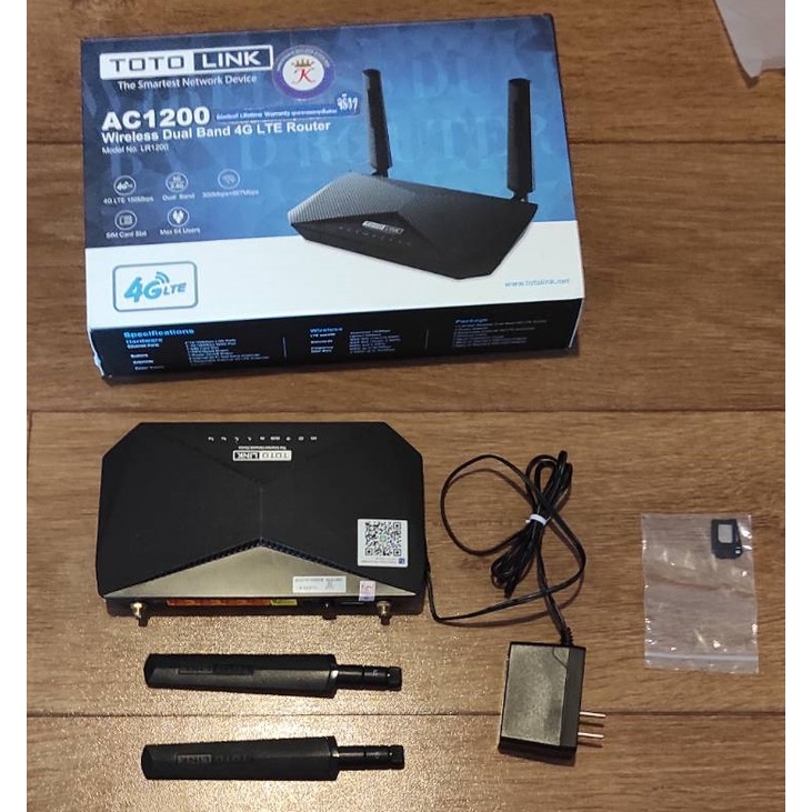 เราเตอร์ ใส่ซิม 4G TOTOLINK LR1200 4G Router Wireless AC1200 Dual Band ประกันศูนย์ไทย