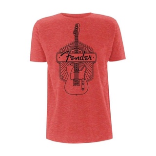 เสื้อยืดแขนสั้นลําลอง ผ้าฝ้าย ขนาดใหญ่ พิมพ์ลาย Fender Electric Guitars Rock 3 Fender Epiphone Gibson คุณภาพสูง แฟชั่นฤด