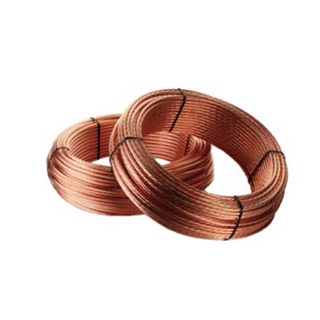 สายทองแดงเปลือย, Bare copper,อุปกรณ์ระบบสายดิน เบอร์  50 sqmm ม้วนละ 50 เมตร